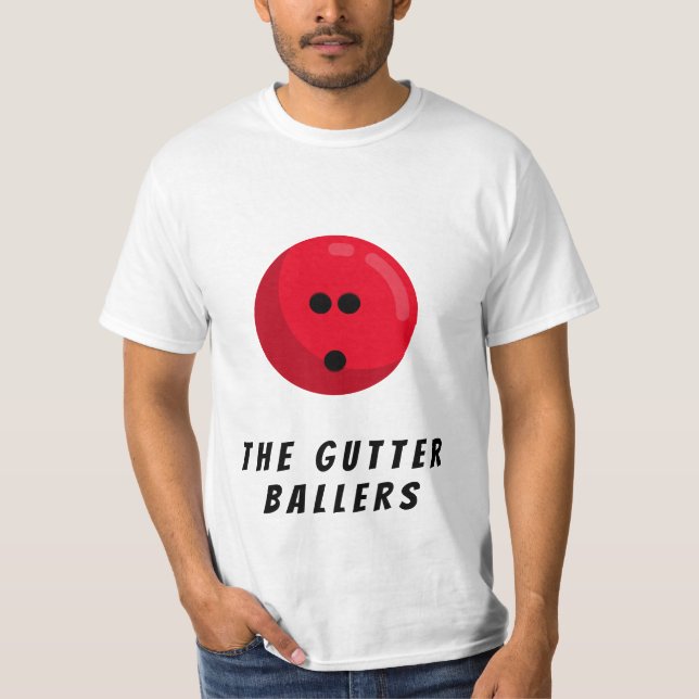 Camiseta Nombre del equipo de bowling del personalizado | B (Anverso)