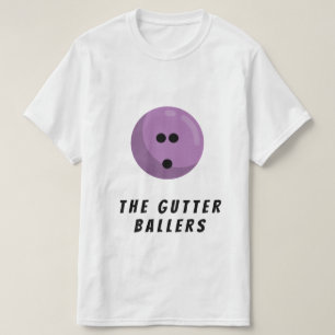 Camiseta Nombre del equipo de bowling del personalizado   B