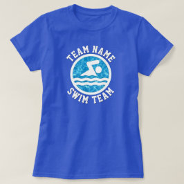 Camiseta Nombre del equipo de natación del Personalizado fe