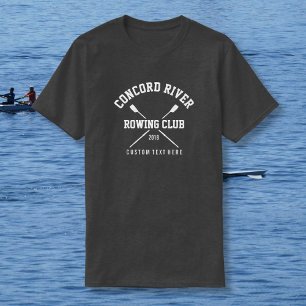 Camiseta Nombre del equipo de Oars del logotipo de remo de 