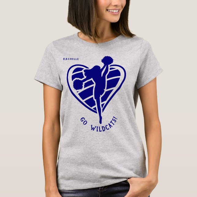 Camiseta Nombre del equipo del animador azul (Anverso)