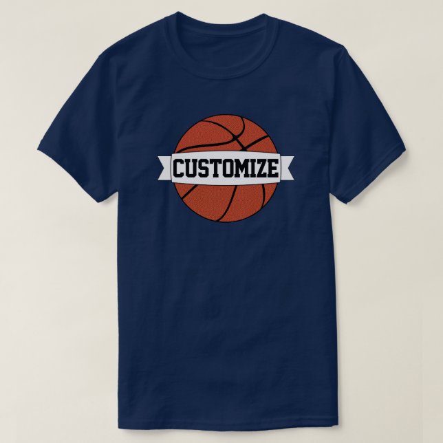 Camiseta Nombre del equipo del jugador masculino de balonce (Diseño del anverso)