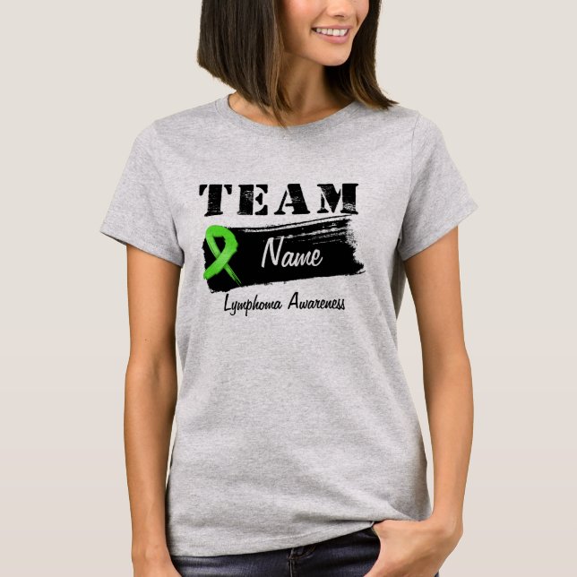 Camiseta Nombre del equipo personalizado - Linfoma (Anverso)
