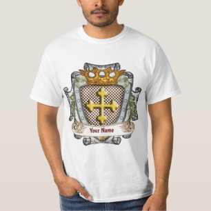 Camiseta Nombre del escudo de la familia valiente