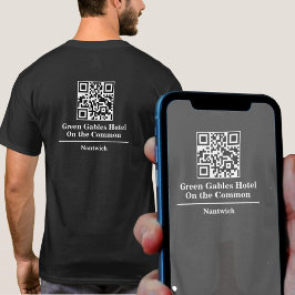 Camiseta Nombre del hotel o restaurante con código QR
