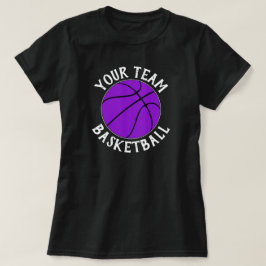 Camiseta Nombre del jugador del equipo de baloncesto púrpur