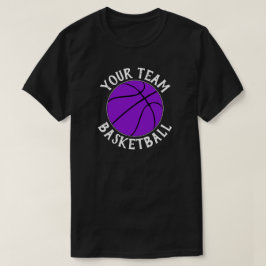 Camiseta Nombre del jugador del equipo de baloncesto púrpur