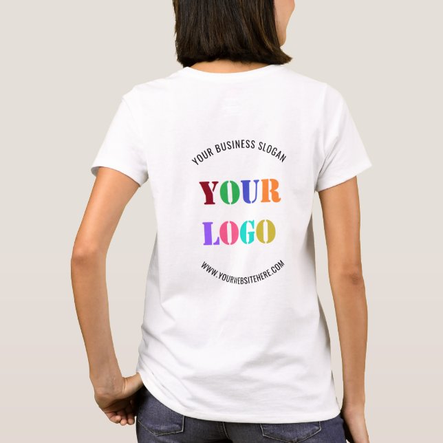 Camiseta Nombre del logotipo comercial de personalizado Web (Reverso)