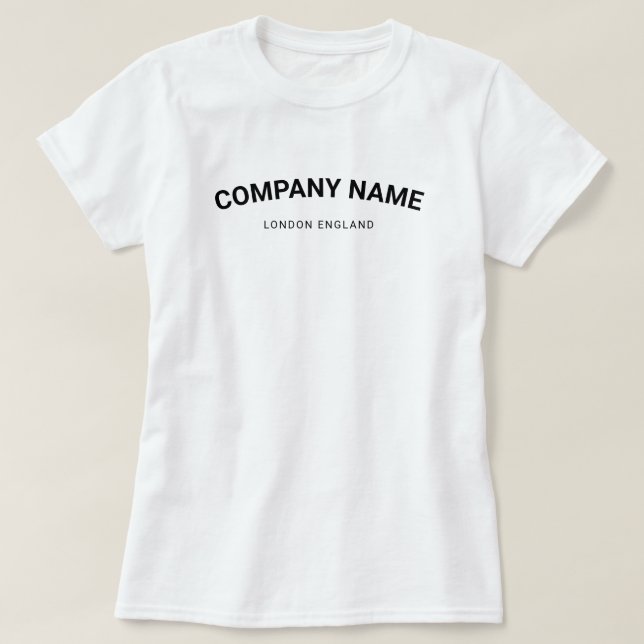 Camiseta Nombre del logotipo de la compañía | White Emplead (Diseño del anverso)