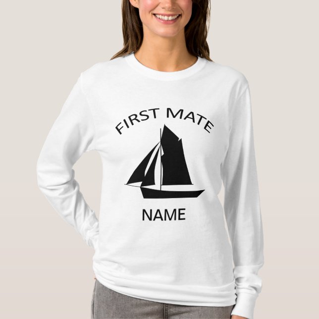 Camiseta Nombre del marinero de primer nivel Señoras Camise (Anverso)