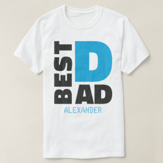 Camiseta Nombre del mejor Purpurina negro azul de papá pers