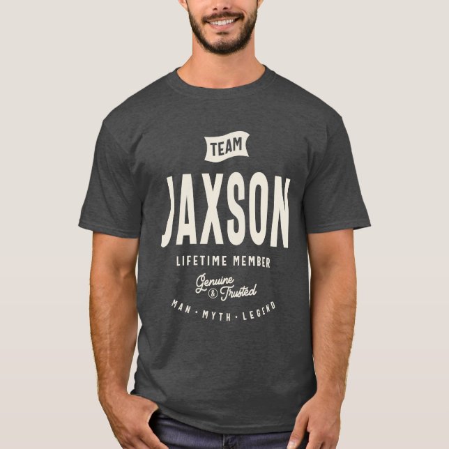 Camiseta Nombre del miembro Jaxson del equipo Jaxson Lifeti (Anverso)