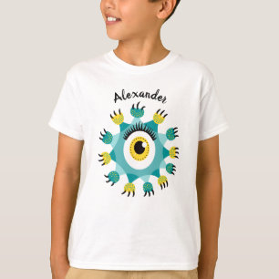 Camiseta Nombre del niño del Monstruo Cutáneo