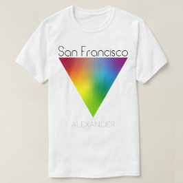 Camiseta Nombre del orgullo LGBT del triángulo arcoiris de