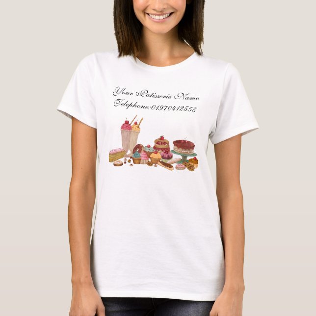 Camiseta Nombre del Patisserie - modifique su texto para (Anverso)