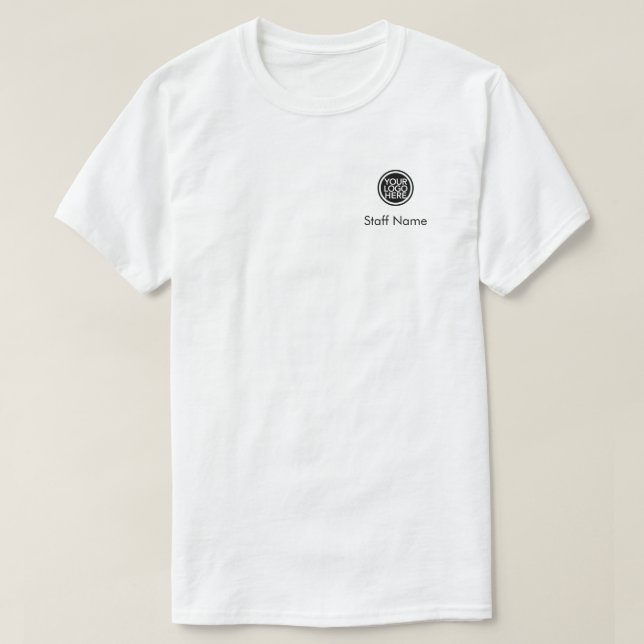 Camiseta Nombre del personal de su logotipo\ Empresa de neg (Diseño del anverso)