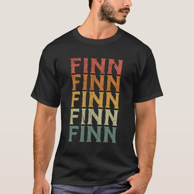Camiseta Nombre del personalizado Finn (Anverso)
