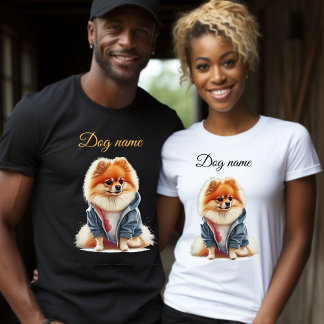 Camiseta Nombre del Personalizar de perro de Pomerania, nom