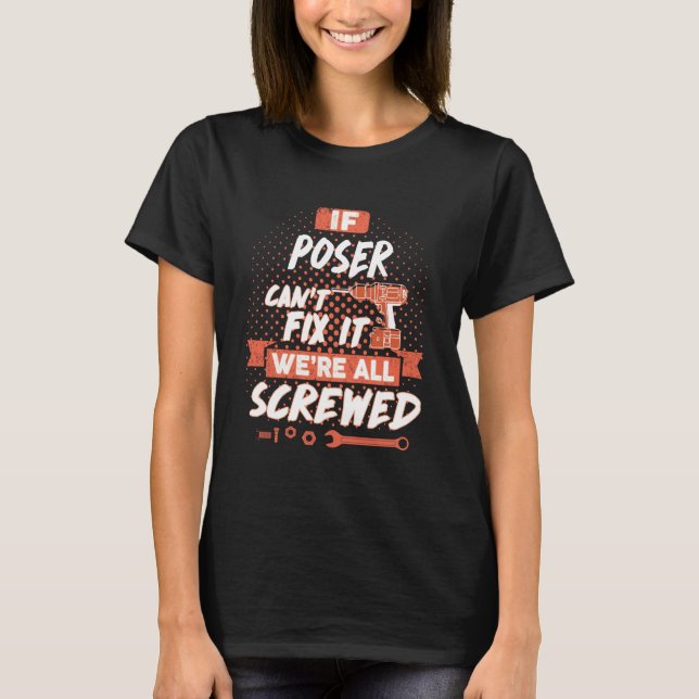 Camiseta Nombre del POSER, escudo del nombre de familia del (Anverso)