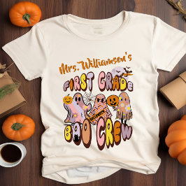 Camiseta Nombre del profesor de primer grado Retro Hallowee