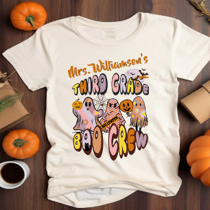 Camiseta Nombre del profesor de tercer grado Retro Hallowee