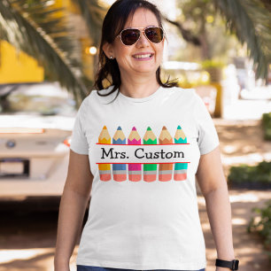 Camiseta Nombre del profesor personalizado con cartuchos
