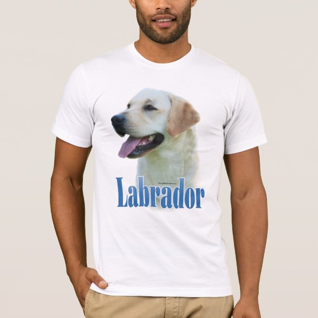 Camiseta Nombre del recuperador de labrador amarillo (Anverso)