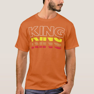 Camiseta Nombre del rey divertido vintage puesta del sol ni