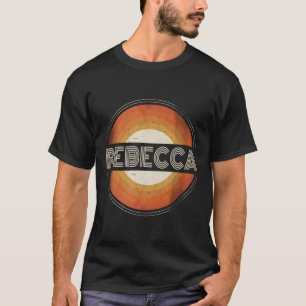 Camiseta Nombre del Tee gráfico Rebecca Retro Personalizado