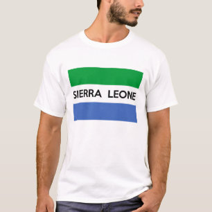Camiseta nombre del texto del país de la bandera de Sierra