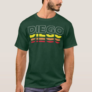 Camiseta Nombre Diego Divertido Vintage Atardecer Familia D