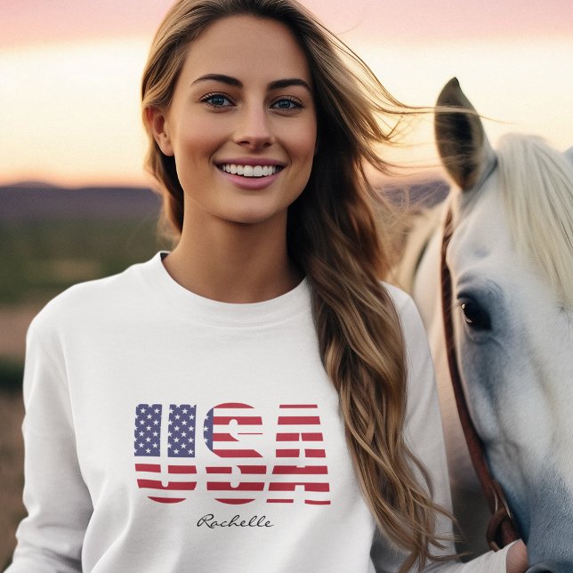 Camiseta Nombre, diseño del esténcil de EE.UU., mujeres de  (Subido por el creador)