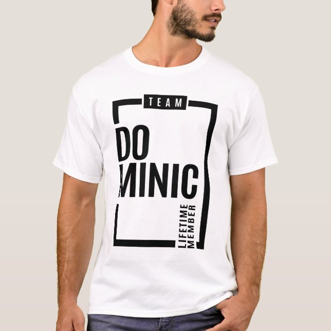 Camiseta Nombre Dominico Personalizado Regalo de cumpleaños (Anverso)
