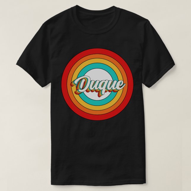 Camiseta Nombre Duque Shirt Vintage Duque Circle (Diseño del anverso)