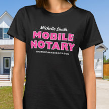 Nombre editable en negro rosado del Notario móvil