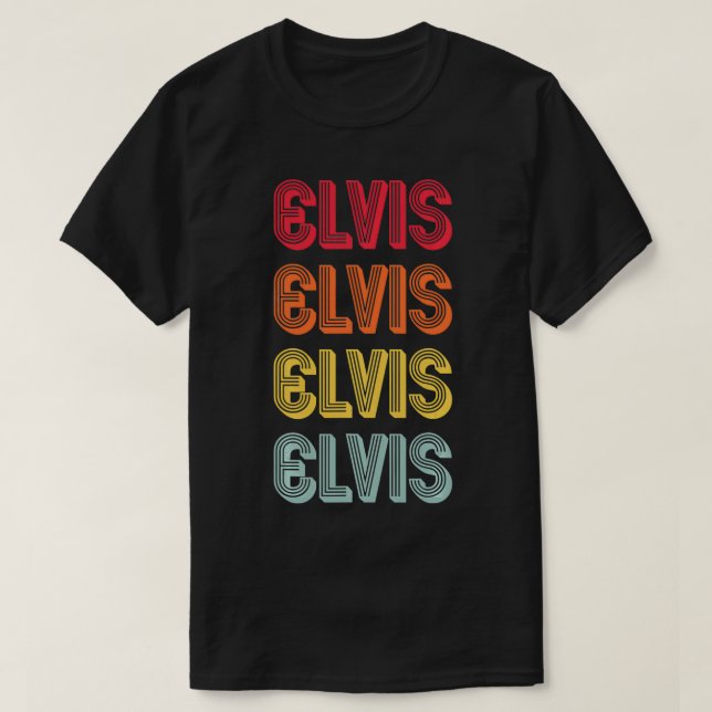Camiseta Nombre ELVIS Personalized Funny Retro Vintage Naci (Diseño del anverso)