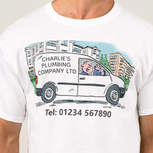 Camiseta Nombre en Furgoneta de Empresa Propietario de Pequ