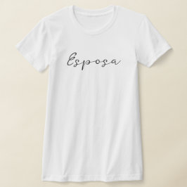 Camiseta Nombre español Esposa (Esposa) Simple, Elegante