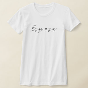 Camiseta Nombre español Esposa (Esposa) Simple, Elegante