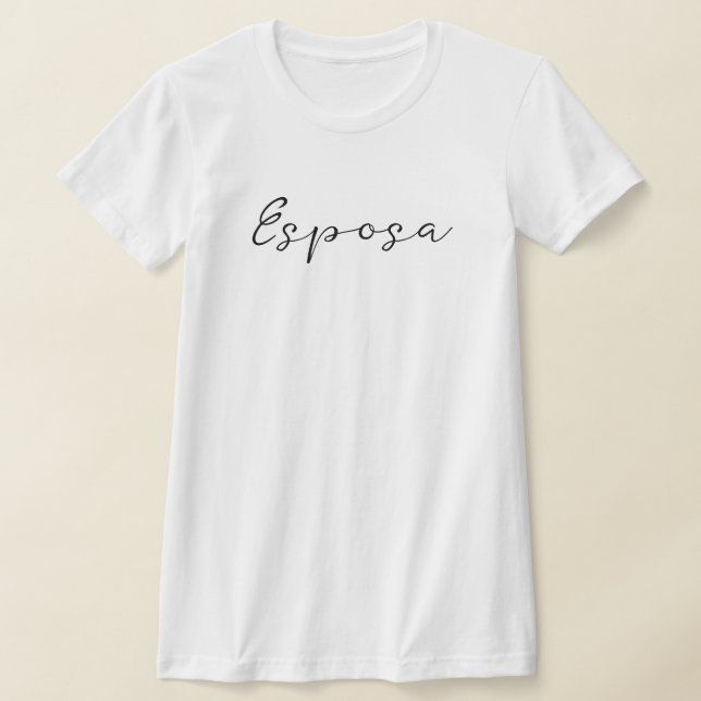 Camiseta Nombre español Esposa (Esposa) Simple, Elegante (Distribución)