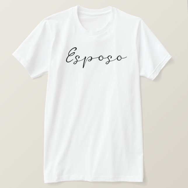 Camiseta Nombre español Esposo (Esposo) Simple, Elegante (Anverso del diseño)