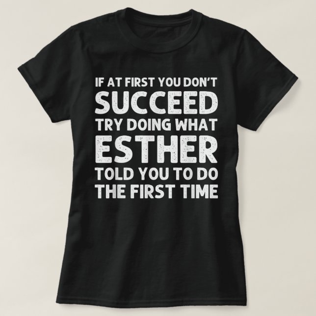 Camiseta NOMBRE ESTHER Navidades divertidos de cumpleaños p (Diseño del anverso)