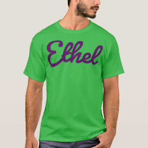 Camiseta Nombre ético Tipografía púrpura
