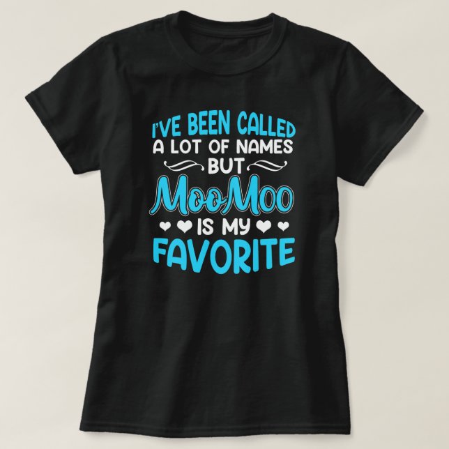 Camiseta Nombre favorito MooMoo Día de la Madre  (Diseño del anverso)