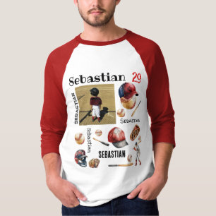 Camiseta Nombre fotográfico PERSONALIZADO del jugador de bé