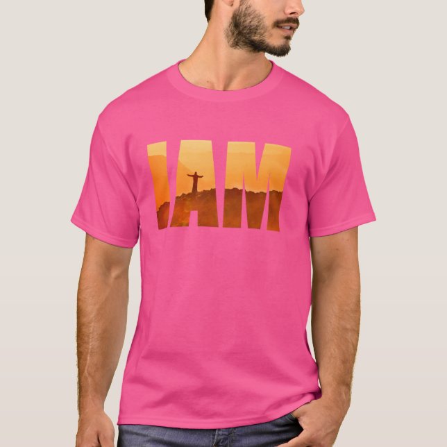 Camiseta Nombre hebreo de DIOS IAM Yahweh Fe cristiana Jesu (Anverso)
