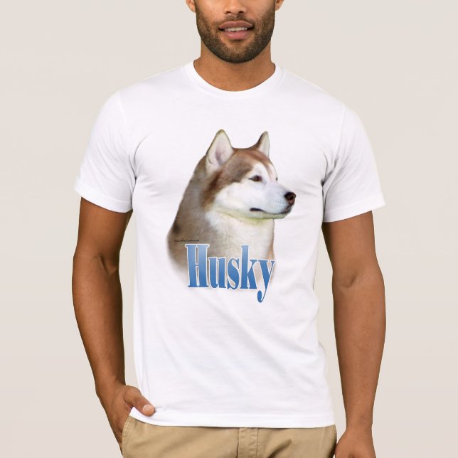 Camiseta Nombre Husky Siberiano Rojo (Anverso)