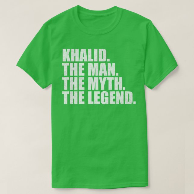 Camiseta Nombre Khalid Khalid Khalid (Diseño del anverso)