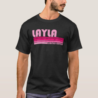 Camiseta Nombre LAYLA Personalizado Retro Vintage 80S 90S B