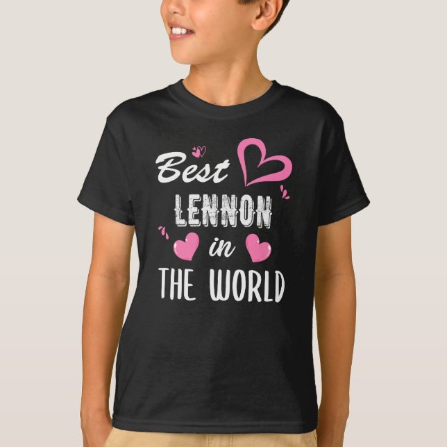 Camiseta Nombre Lennon, mejor Lennon del mundo (Anverso)